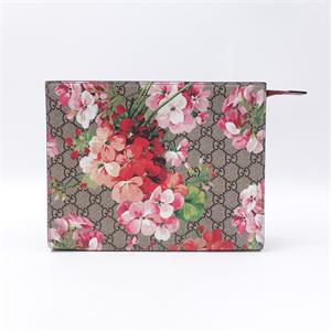 Pre-owned Gucci Brown Flower Coated Canvas Clutch
