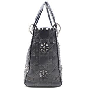 Pre-owned Dior Lady Black Calfskin Shoulder Bag