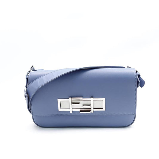 Pre-owned Fendi Blue Calfskin Shoulder Bag