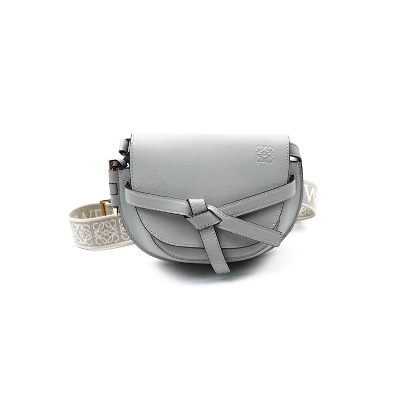 Pre-owned Loewe Gate Mini Cyan Leather Shoulder Bag