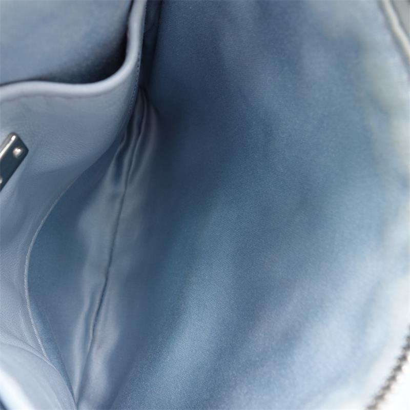 Pre-owned Miumiu Cloud Blue Calfskin Crystal Shoulder Bag