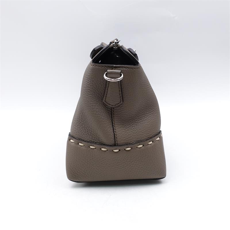 Fendi By The Way Grey Calfskin Shoulder Bag