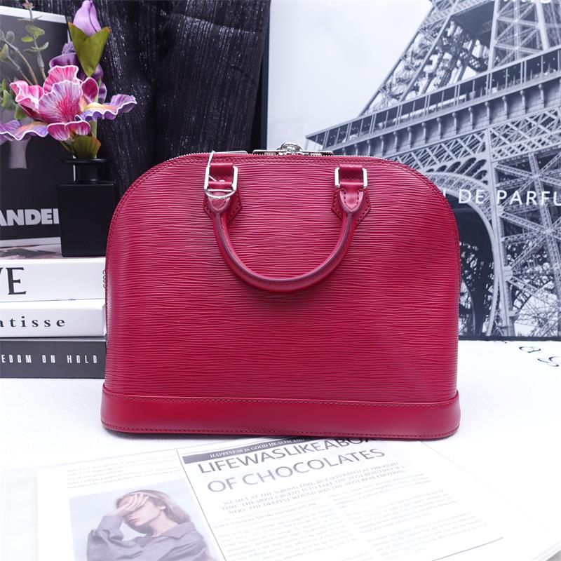 Pre-owned Louis Vuitton Alma PM Purple EPI Shoulder Bag