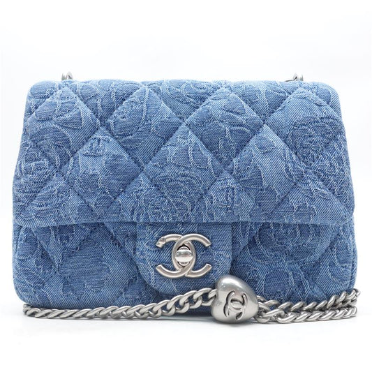 Pre-owned Chanel CF Blue Demin Shoulder Bag