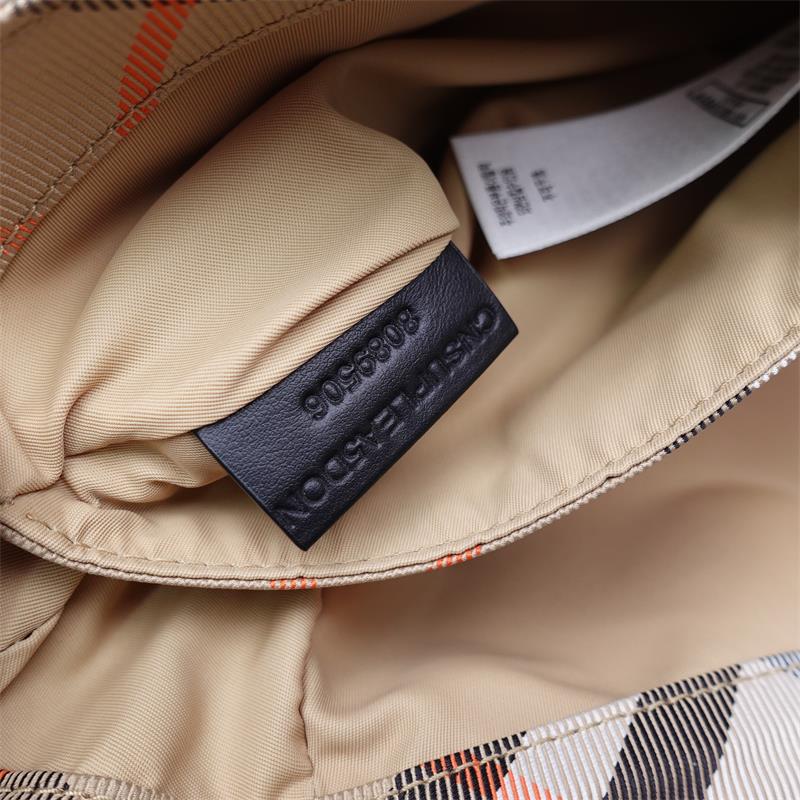 Pre-owned Burberry Check Canvas Shoulder Bag