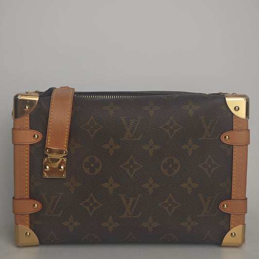 Pre-owned Louis Vuitton Side Trunk GM Monogram Calfskin Shoulder Bag