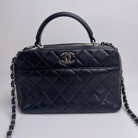 Pre-owned CHANEL Calfskin Shoulder Bags Black Box Shoulder Bag