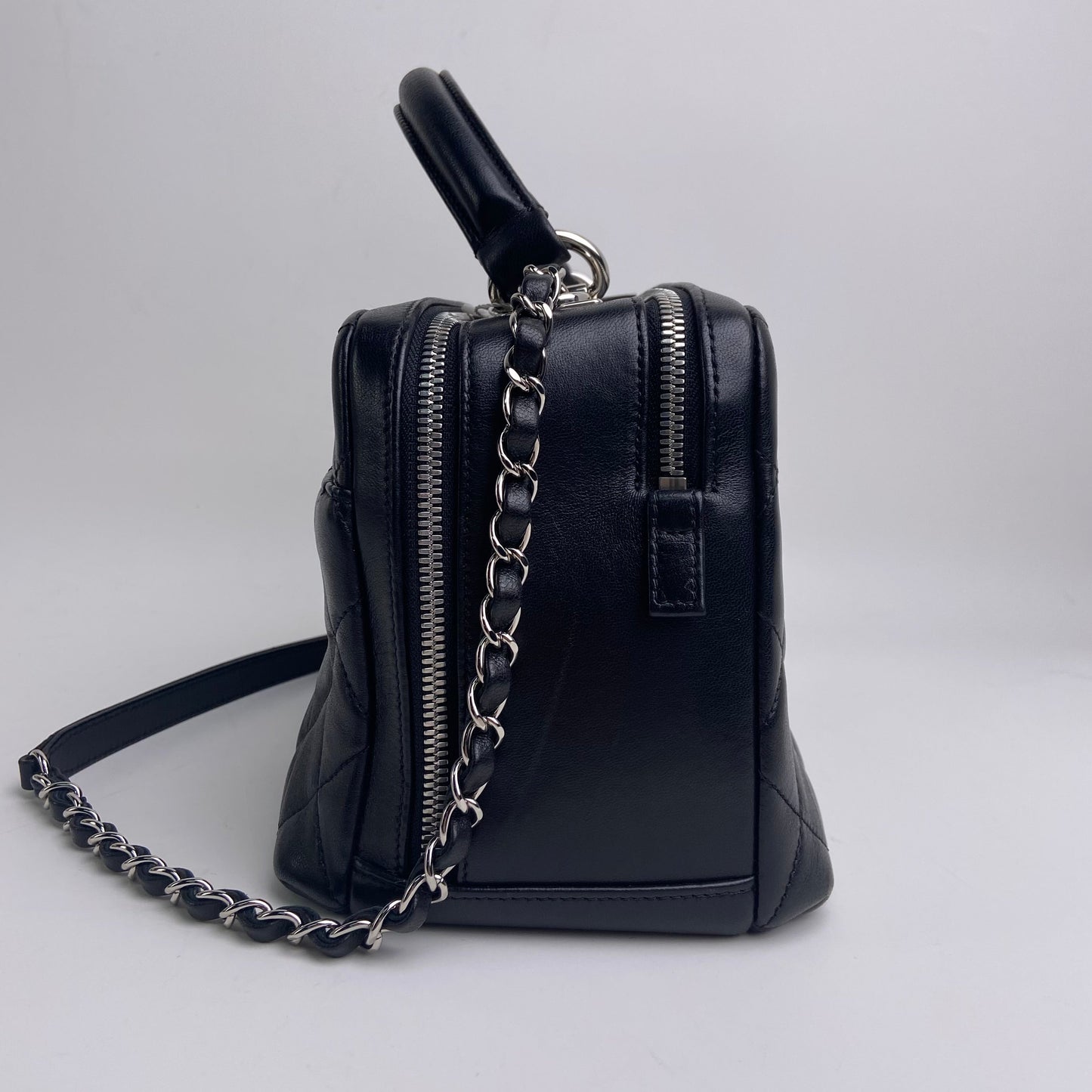 Pre-owned CHANEL Calfskin Shoulder Bags Black Box Shoulder Bag