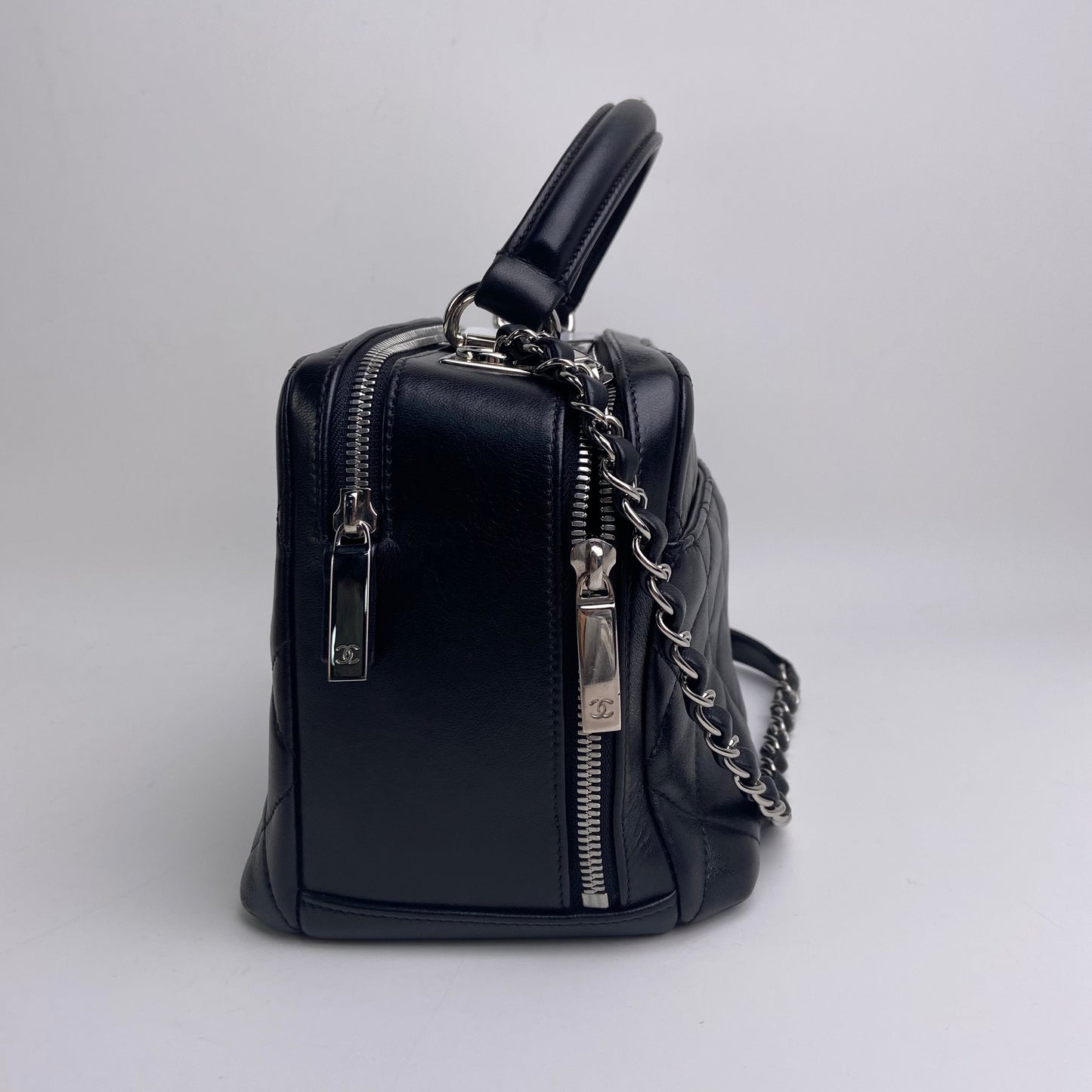 Pre-owned CHANEL Calfskin Shoulder Bags Black Box Shoulder Bag