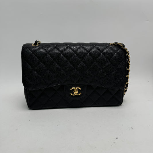 Pre-owned Chanel CF Black Calfskin Shoulder Bag