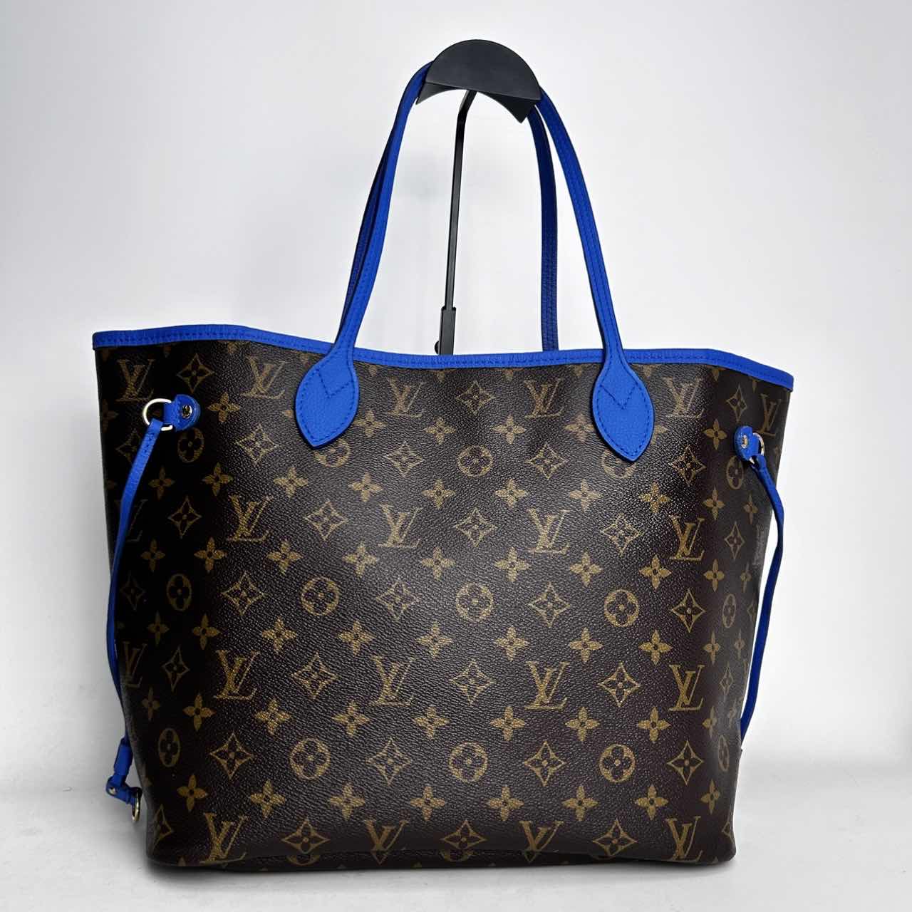 Pre-owned Louis Vuitton Neverfull Monogram & Blue Coated Canvas Shoulder Bag