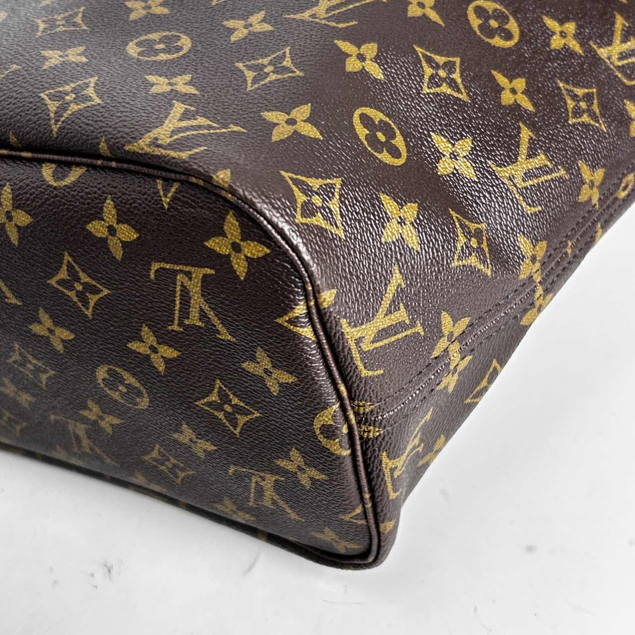 Pre-owned Louis Vuitton Neverfull Monogram & Blue Coated Canvas Shoulder Bag