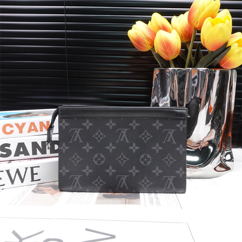 Pre-owned Louis Vuitton Black Monogram Eclipse Gaston Wearable Wallet