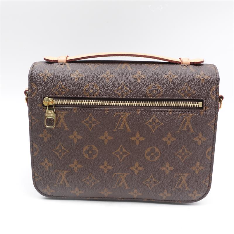 Pre-owned Louis Vuitton Clutch Bags Metis Brown Monogram Canvas Satchel