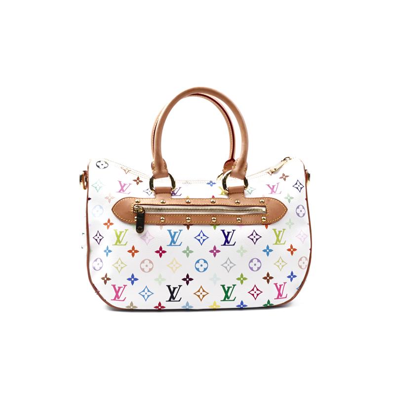 Pre-owned Louis Vuitton Rita White Multicolor Coated Canvas Shoulder Bag