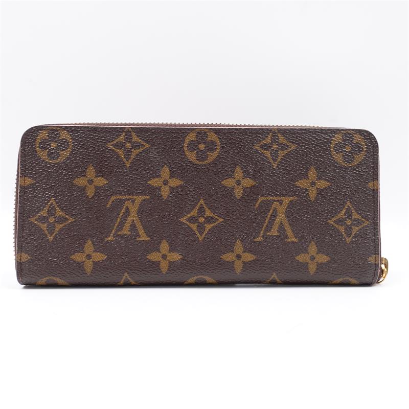 Pre-owned Louis Vuitton Clemence Monogram Coated Canvas Flowral Charm Wallet