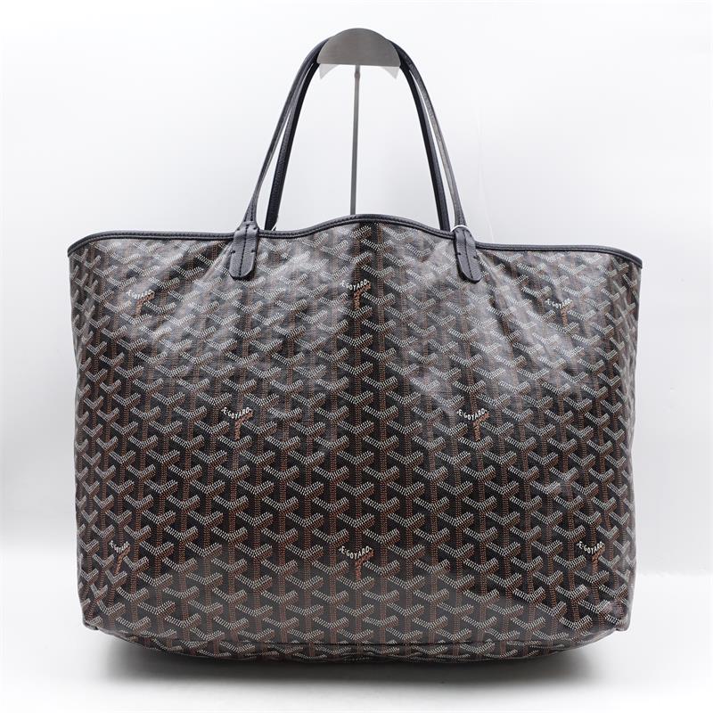 Pre-owned Goyard Saint-Louis GM Black Coated Canvas Shoulder Bag