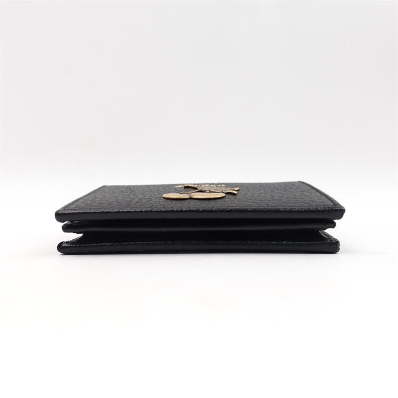 Pre-owned Gucci Black Letaher cherry Short Wallet