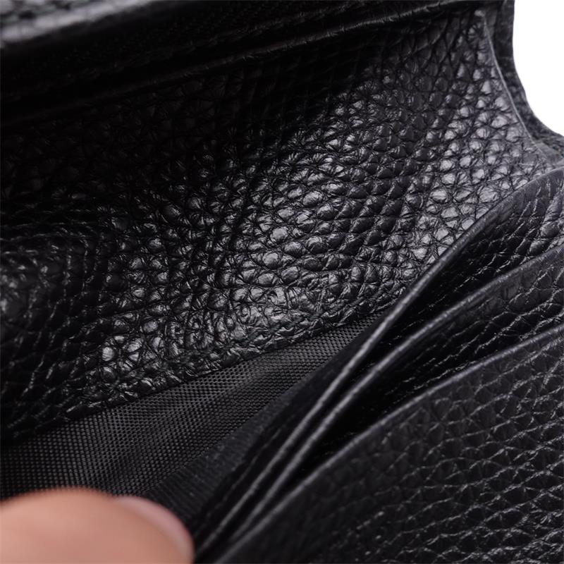 Pre-owned Gucci Black Letaher Animal Short Wallet