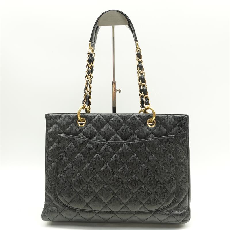 Pre-owned Chanel Black Caviar GST Shopping Tote