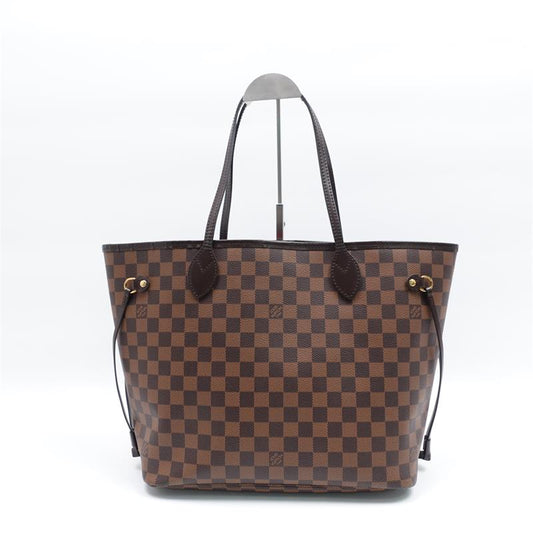 Pre-owned Louis Vuitton Shopper Bags MM Damier Ebene Brown With Pink Interior Coated Canvas Tote W/P