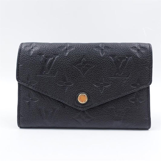 Pre-owned Louis Vuitton Victorine Black Monogram Calfskin Wallet