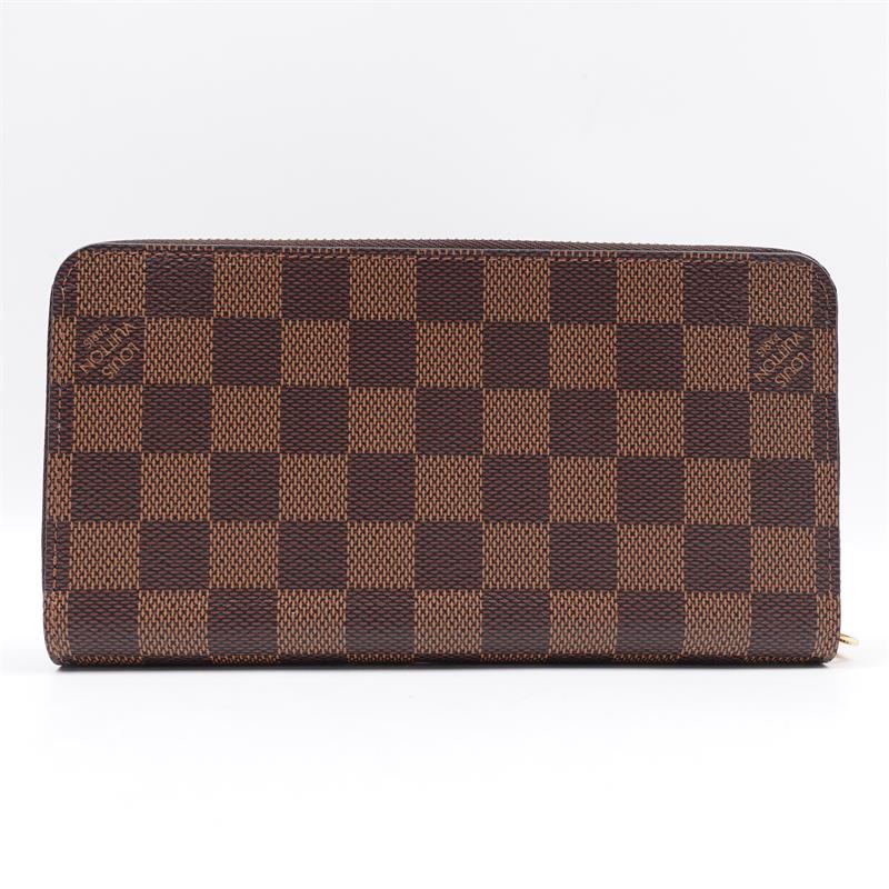 Pre-owned Louis Vuitton Monogram Damier Ebene Long Zippy Wallet