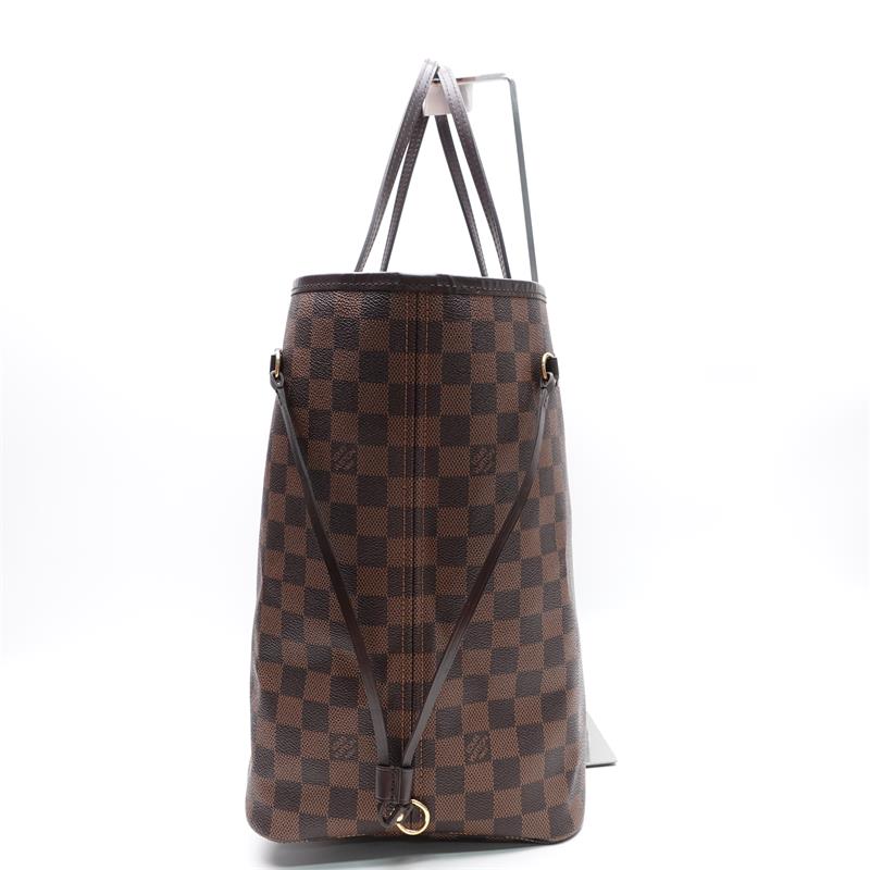 Pre-owned Louis Vuitton Shopper Bags GM Damier Ebene Coated Canvas Tote Bag With Red Interior