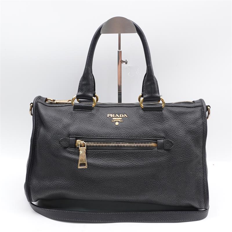 Pre-owned Prada Black Calfskin Satchel