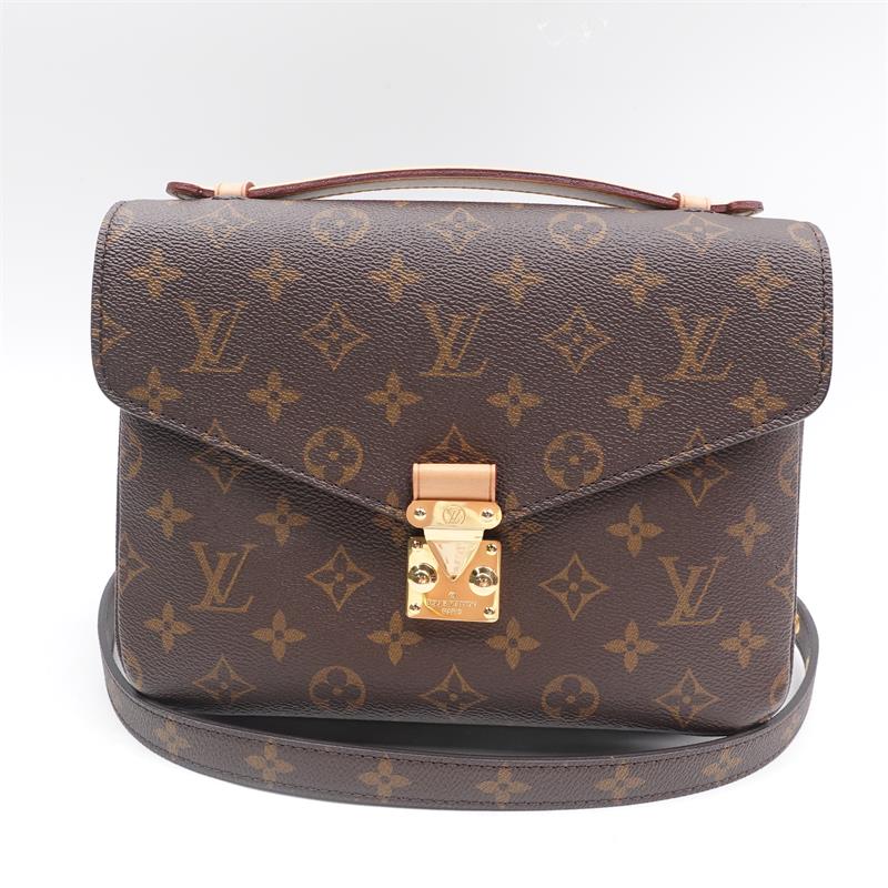 Pre-owned Louis Vuitton Clutch Bags Metis Brown Monogram Canvas Satchel