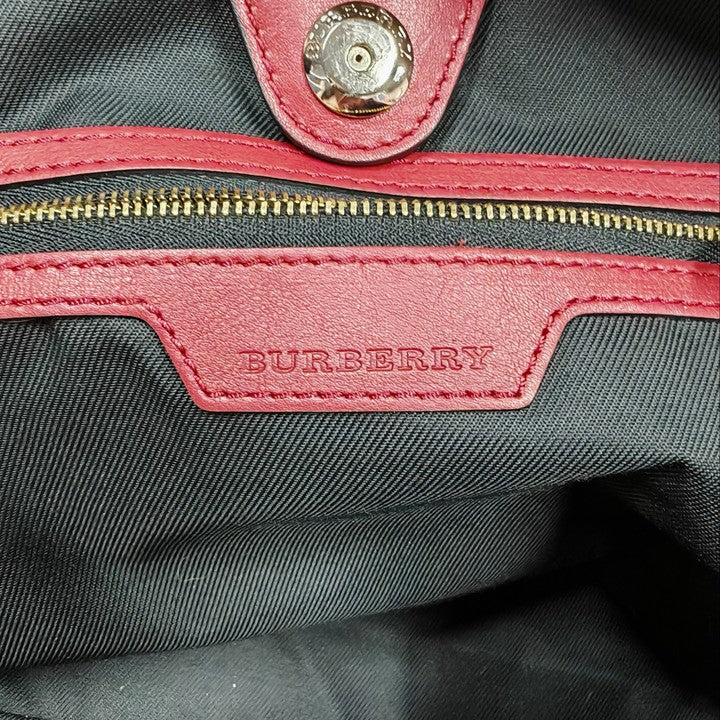 Pre-owned Burberry Check Canvas Tote Bag