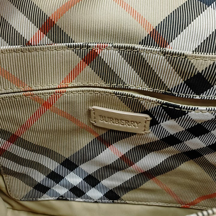 Pre-owned Burberry Check Canvas Shoulder Bag