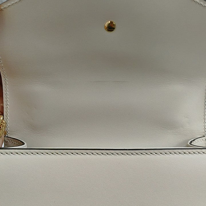 Gucci Sylvie White Calfskin Cross Body Bag