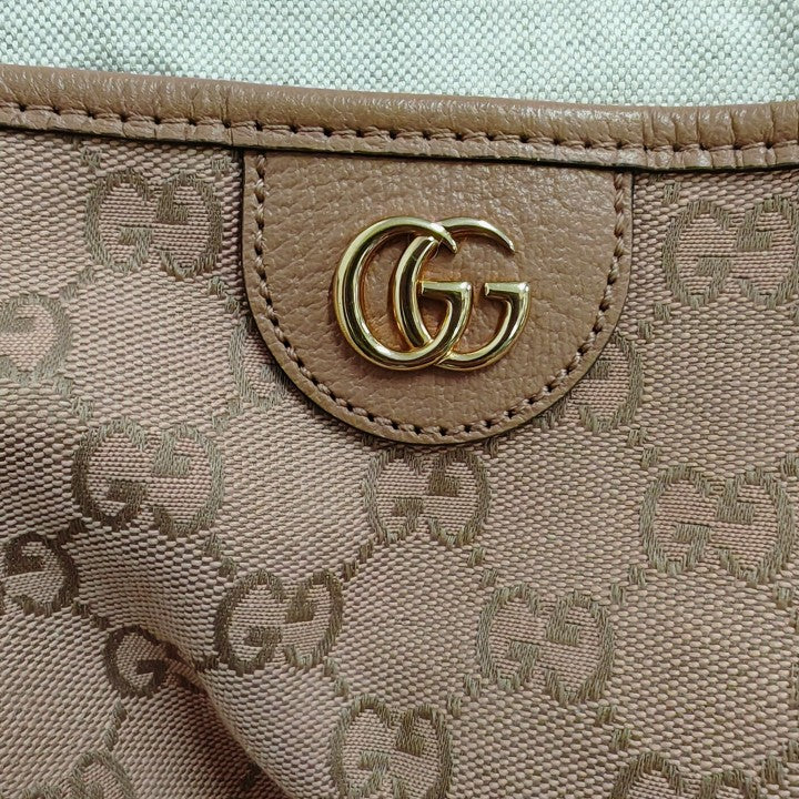 Pre-owned Gucci Pink GG Canvas Tote Bag