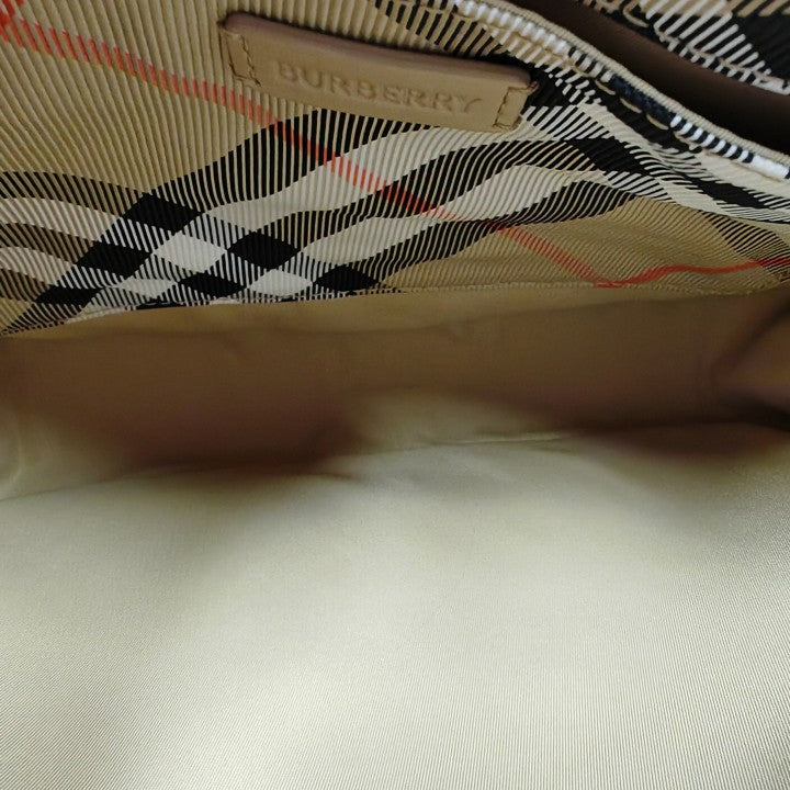 Pre-owned Burberry Check Canvas Shoulder Bag