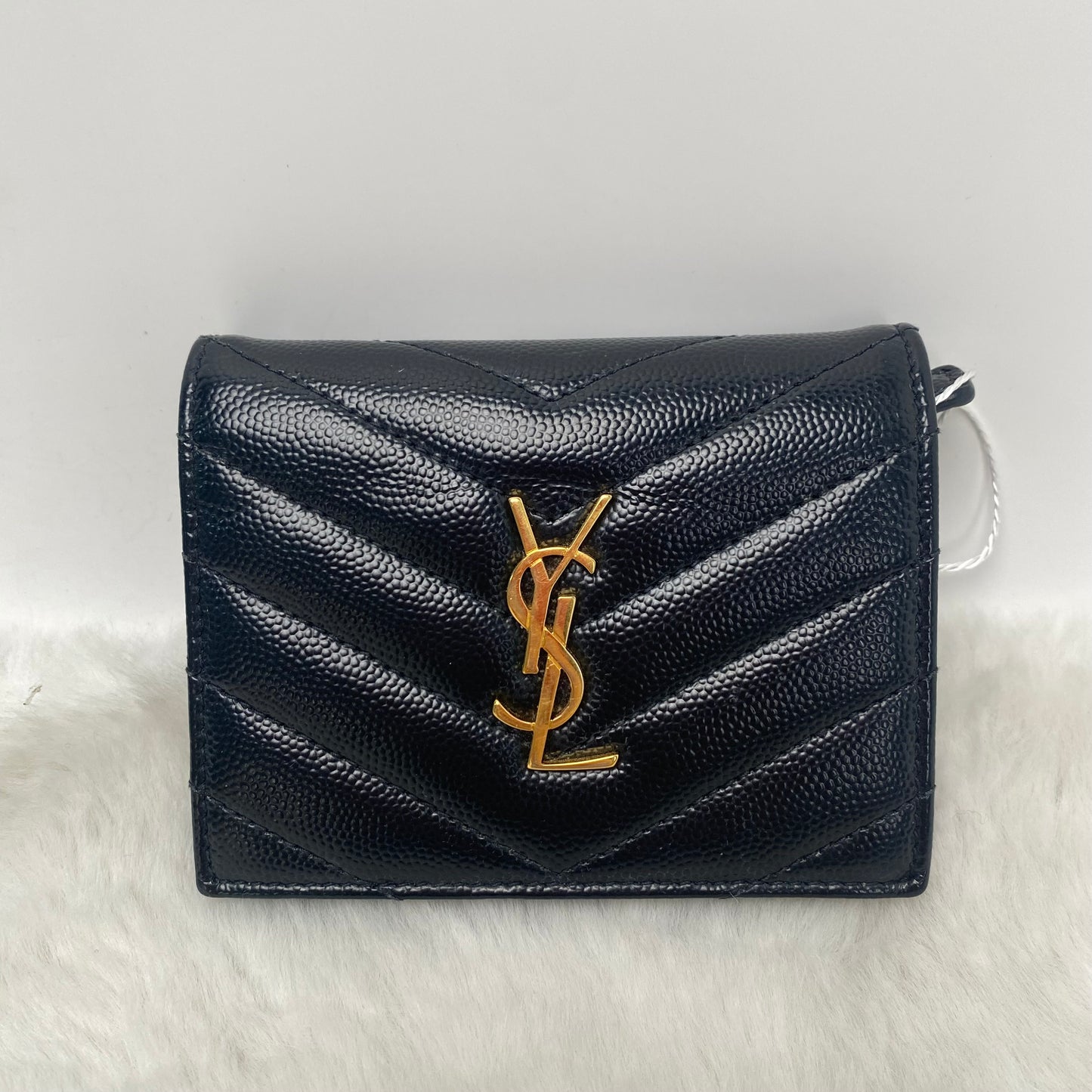 Pre-owned Saint Laurent Black Calfskin Wallet