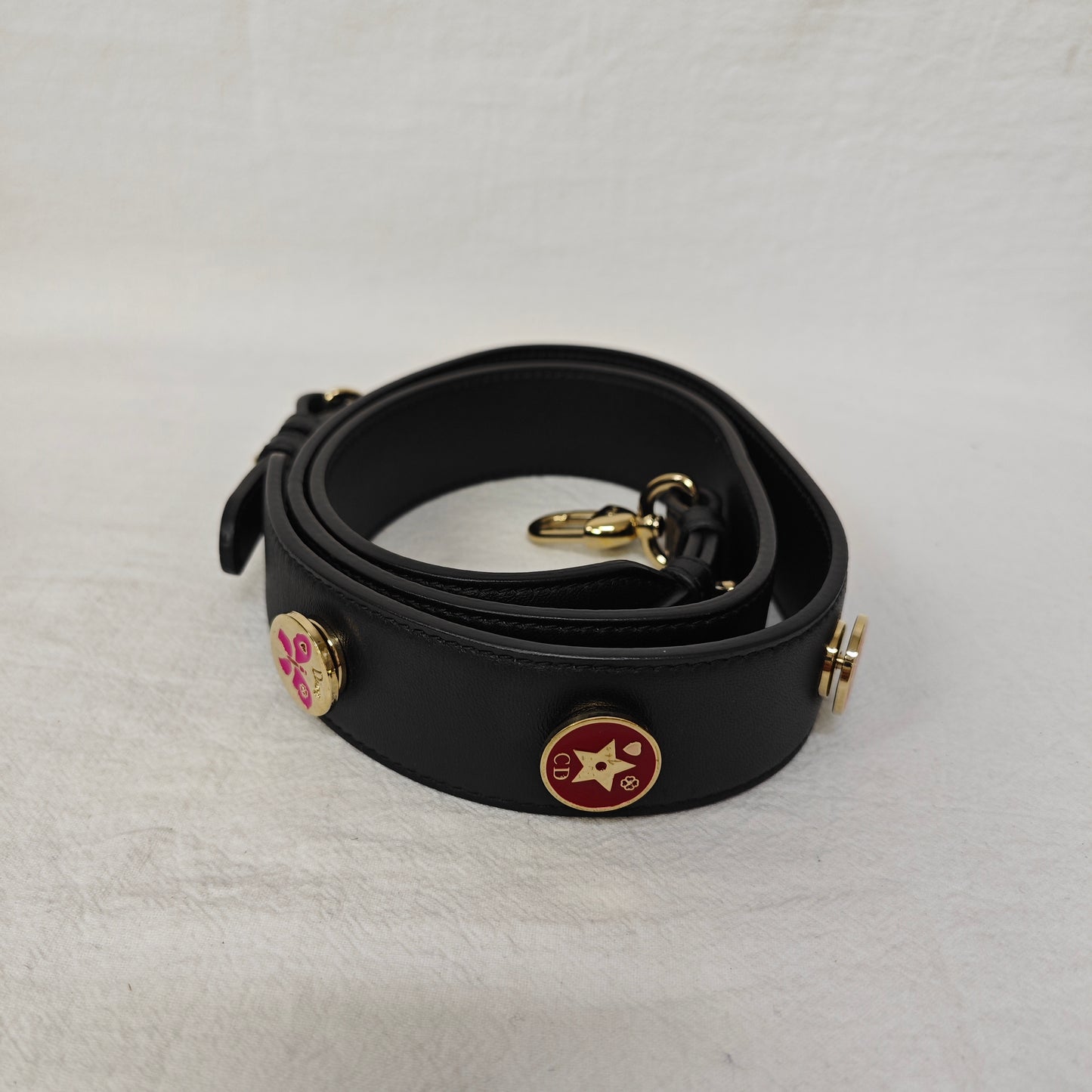 Pre-owned Dior Lady Small MyABC Black Lambskin Shoulder Bag