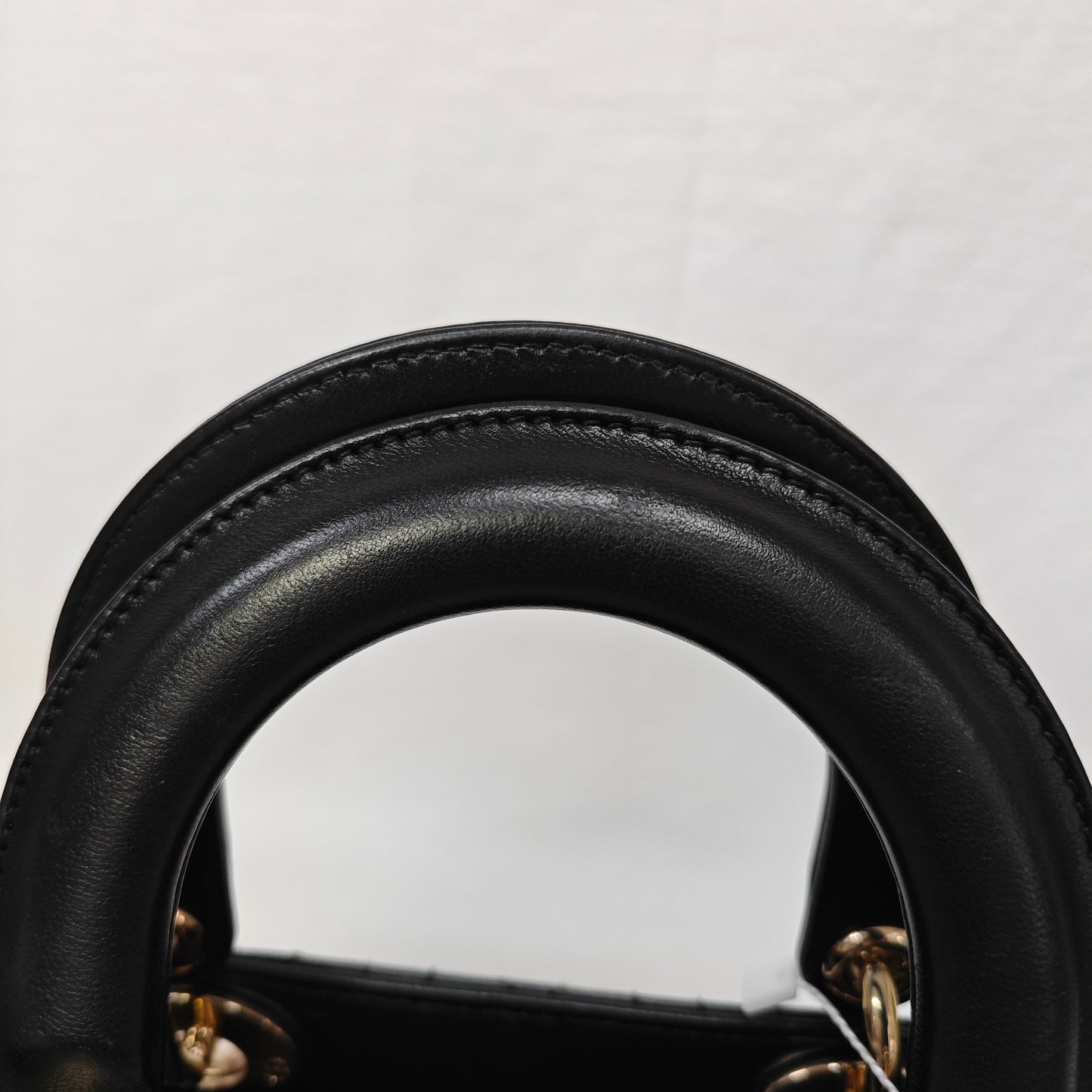 Pre-owned Dior Lady Small MyABC Black Lambskin Shoulder Bag
