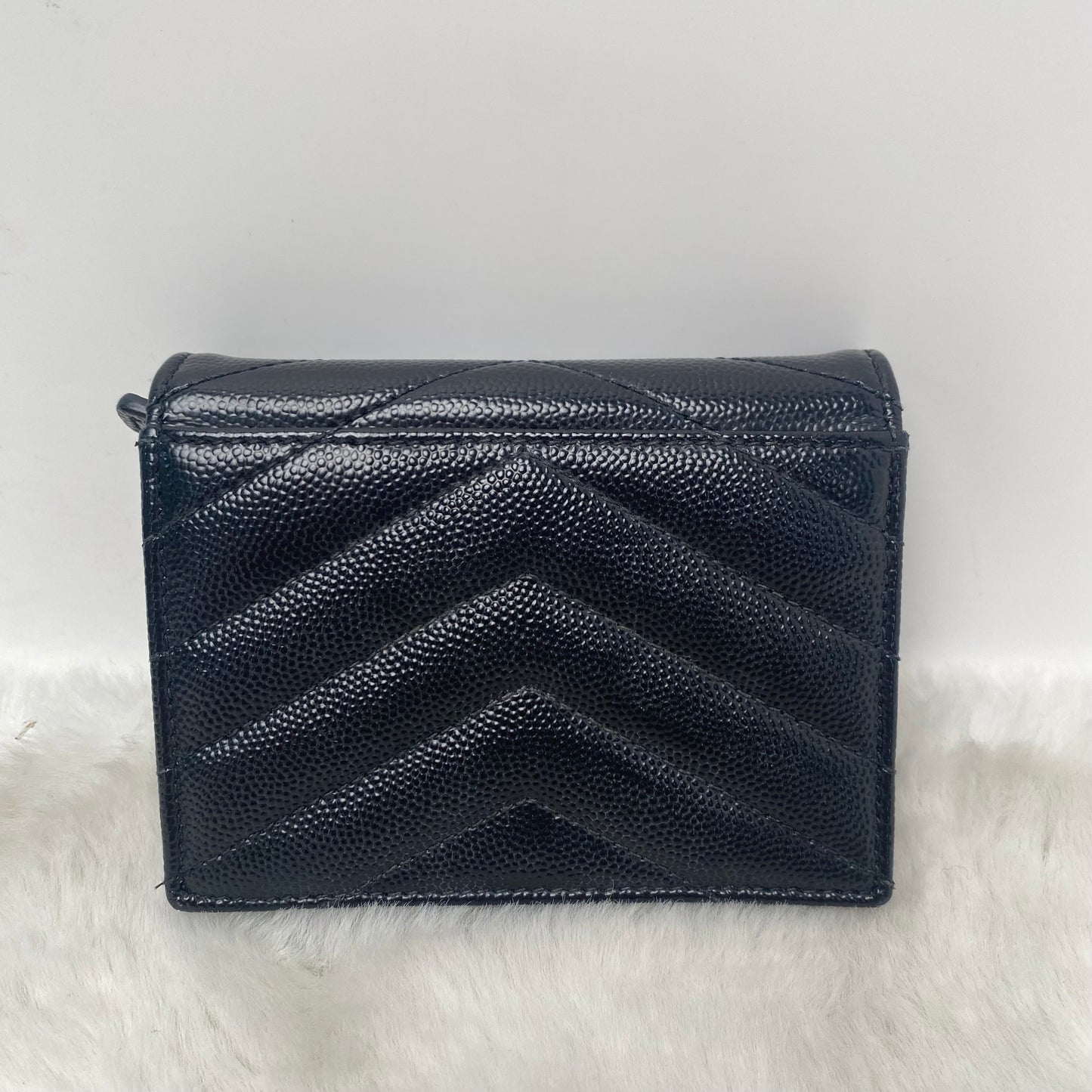 Pre-owned Saint Laurent Black Calfskin Wallet