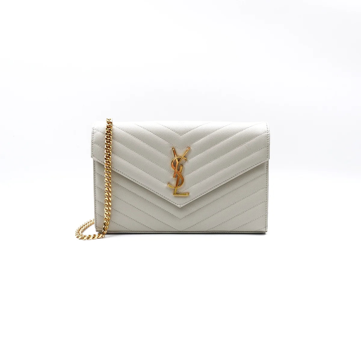 Saint Laurent White Envelope Bag