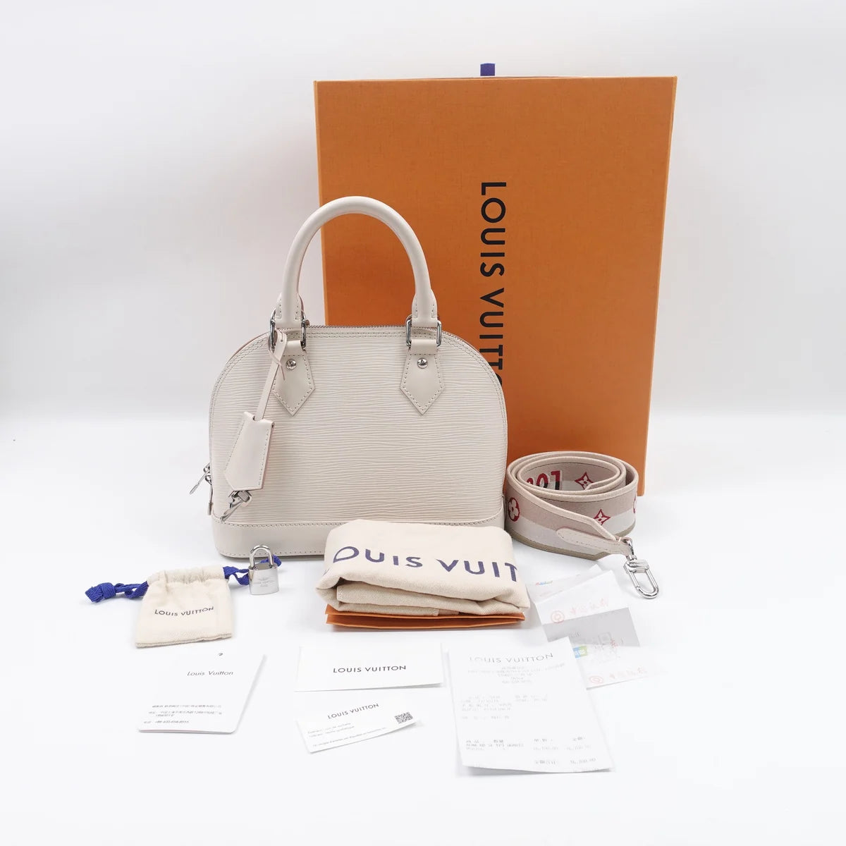 Louis Vuitton White Alma BB