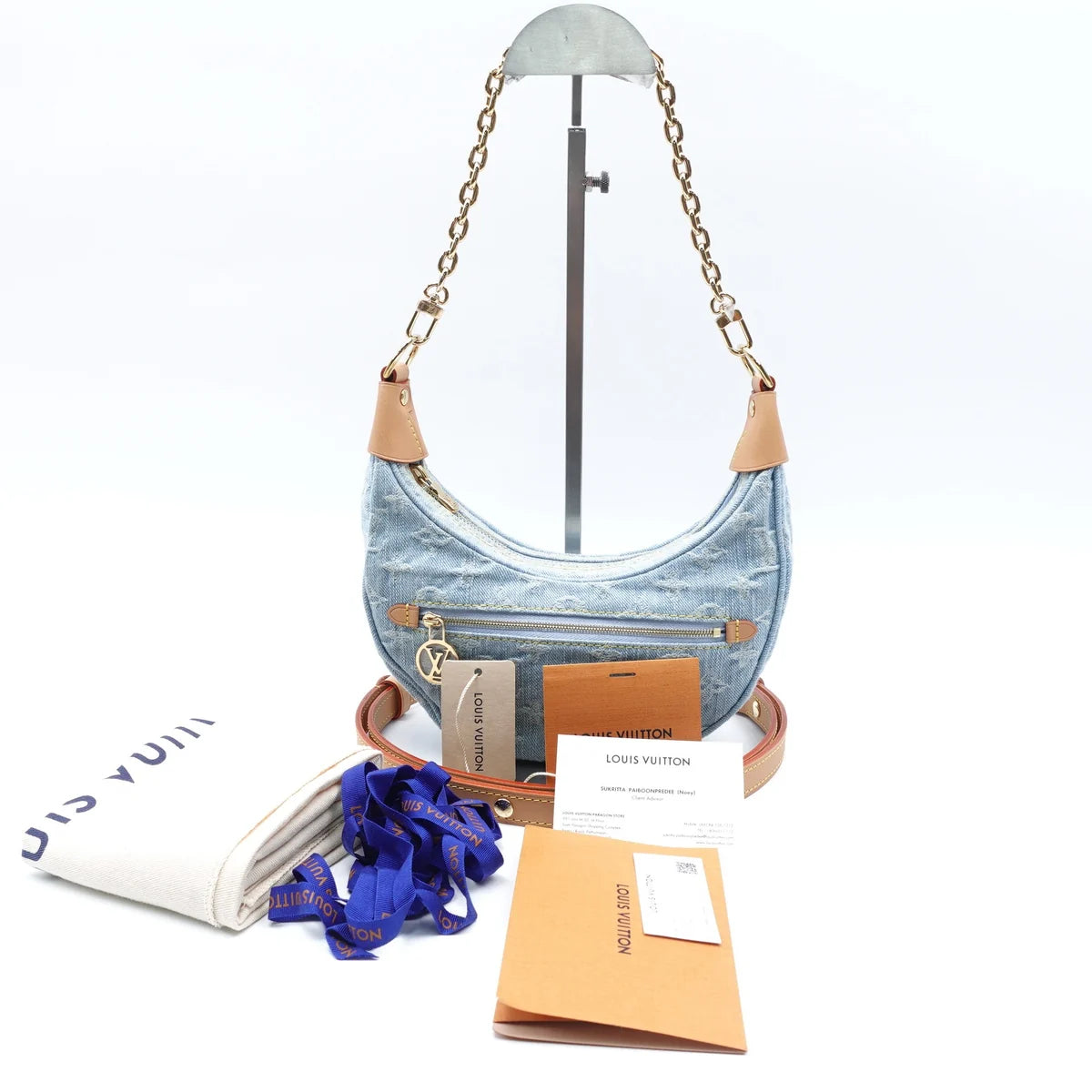 Louis Vuitton Blue Denim Loop Bag