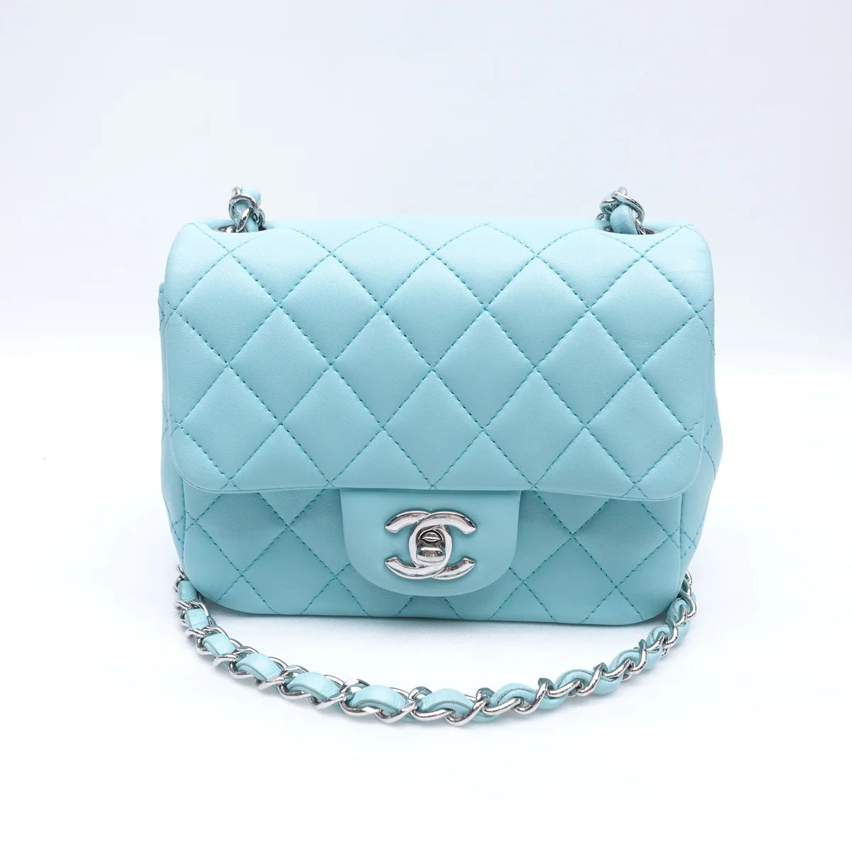 Chanel Light Blue Mini Square Flap